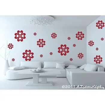 Samolepící dekorace Samolepky na zeď - Čtyřlístkové štěstí - kolekce S