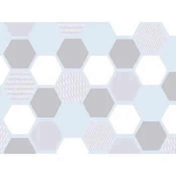 Tapeta D-c-fix Transparentní folie na sklo 1-2-3 static Premium - Šestiúhelníky Varianta: Šestiúhelníky, šíře 45cm, balení 15m
