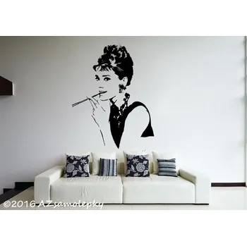 Samolepící dekorace Samolepky na zeď - Audrey Hepburn II. - M (47 x 60 cm)