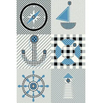 Koberec Ayyildiz Kids 510 šedý námořní 120 x 170 cm