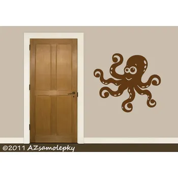 Samolepící dekorace Samolepky na zeď - Chobotnice - S (30 x 26 cm)