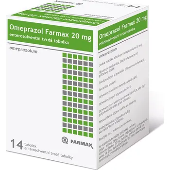 Lék proti pálení žáhy Omeprazol Farmax 20 mg 14 tob.