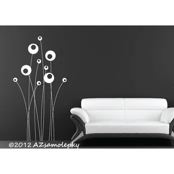 Samolepící dekorace Samolepky na zeď - Bublinkové tyčinky - S (31 x 60 cm)