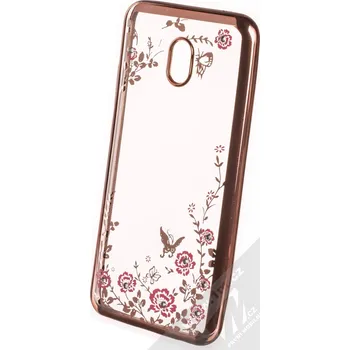 Forcell Diamond Flower TPU ochranný kryt pro Xiaomi Redmi 8A růžově zlatá (rose gold)
