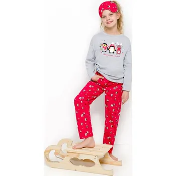 Dívčí pyžamo Taro, dívčí pyžamo 2129/2-Sofia, dlouhý rukáv, šedá, vel. 140