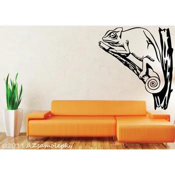 Samolepící dekorace Samolepky na zeď - Chameleon - XL (60 x 65 cm)
