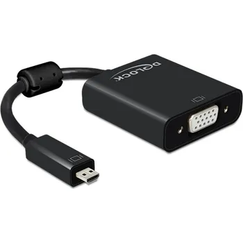 Redukce Delock adaptér HDMI Micro-D samec > VGA samice, s Audio, černý
