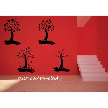 Samolepící dekorace Samolepky na zeď - Čtyři roční období - S