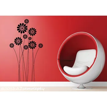 Samolepící dekorace Samolepky na zeď - Kopretinové tyčinky - S (32 x 60 cm)