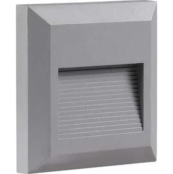 Noční světlo LED schodišťové svítidlo IP65 2W čtverec šedé 4200K