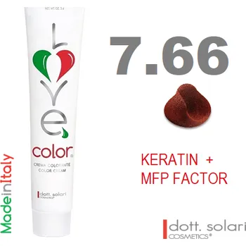 Barva na vlasy Love me Color 7.66 (100ml) - profesionální barva na vlasy s keratinem