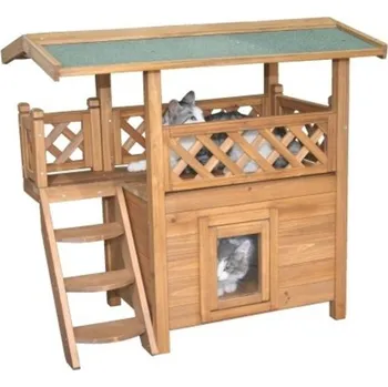 Pelíšek pro kočku Kerbl Lodge Bouda pro kočky 77 x 50 x 73 cm