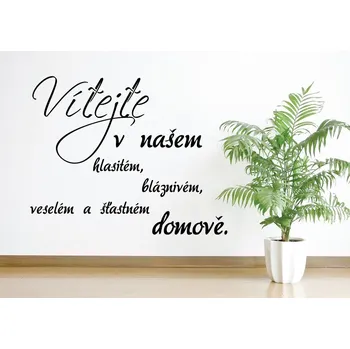 Samolepící dekorace Samolepky na zeď-Nápis-Vítejte-domov - S (45 x 36 cm)
