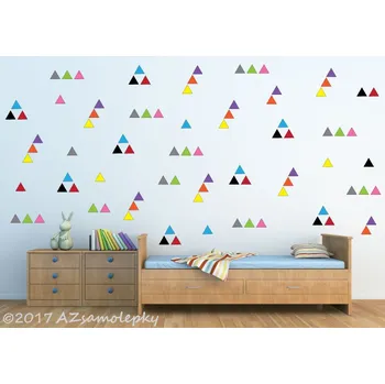 Samolepící dekorace Dětské samolepky na zeď - Kolekce trojúhelníčků - kolekce XS
