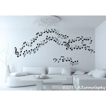 Samolepící dekorace Samolepky na zeď - Sada not