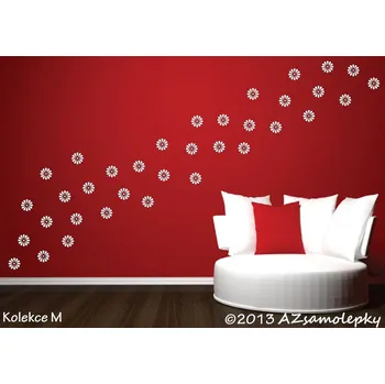 Samolepící dekorace Samolepky na zeď - Mini - kopretinky - kolekce S