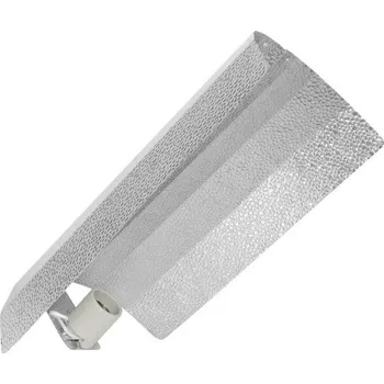 Kladívkový reflektor komplet 470x470mm - Budget (Kladívkový reflektor vysoké kvality s objímkou E40 a s V prolisem pro lepší rozptyl světla. Povrch hammer zaručuje odrazivost cca 90%.)