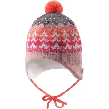 Čepice REIMA dívčí čepice s bambulí Tuittu oranžová - 40/42