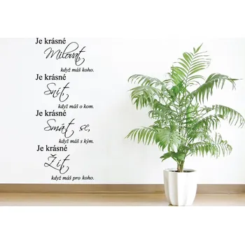 Samolepící dekorace Samolepky na zeď-Nápis-Je krásné - S (24 x 60 cm)