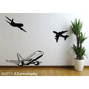 Samolepící dekorace Samolepky na zeď - Letadla - S