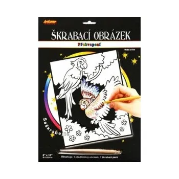 vyškrabávací obrázek Vyškrabovací obrázek - překvapení - papoušci