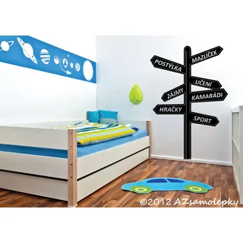 Samolepící dekorace Dětské samolepky na zeď - Rozcestník - L (60 x 90 cm)