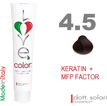 Barva na vlasy Love me Color 4.5 (100ml) - profesionální barva na vlasy s keratinem