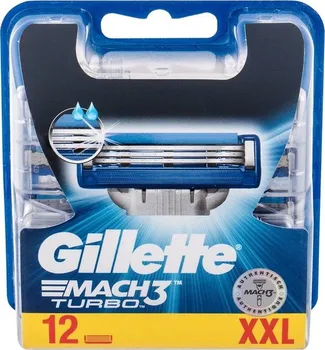 Břitva na holení Gillette Mach3 Turbo náhradní břit 12 ks