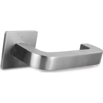 Dveřní kování M&T Dveřní nerezová klika Techno čtvercové magnet. rozety, Objekt NRz, madlo/klika L