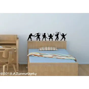 Samolepící dekorace Samolepky na zeď - Listela - Piráti - M (60 x 14 cm)