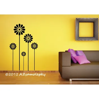 Samolepící dekorace Samolepky na zeď - Kopretiny - kolekce M