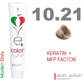 Barva na vlasy Love me Color 10.21 (100ml) - profesionální barva na vlasy s keratinem