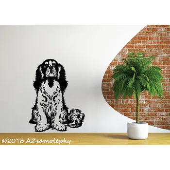 Samolepící dekorace Samolepky na zeď - Kavalier King Charles Spaniel - S (35 x 45 cm)