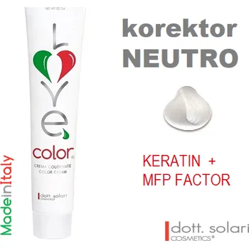 Barva na vlasy Love me Color korektor NEUTRO (100ml) - profesionální barva na vlasy s keratinem
