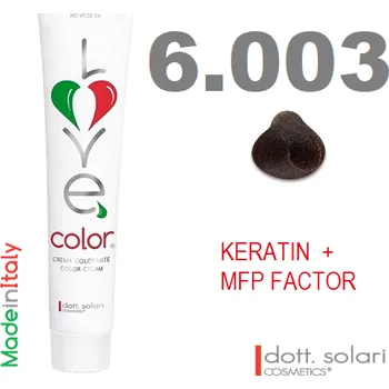 Barva na vlasy Love me Color 6.003 (100ml) - profesionální barva na vlasy s keratinem