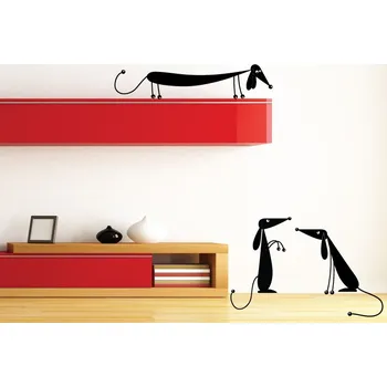 Samolepící dekorace Samolepky na zeď - Jezevčíci II - kolekce S