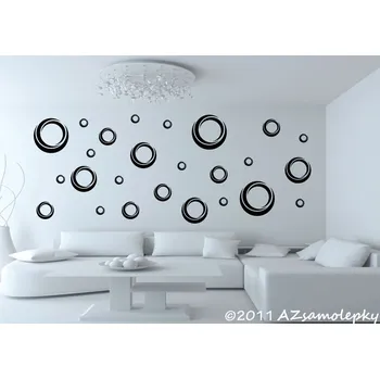 Samolepící dekorace Samolepky na zeď - Moderní bublinky - kolekce XS