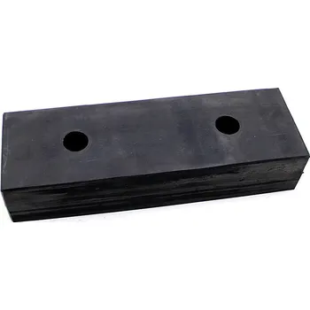 Černý gumový doraz na rampu FLOMA - délka 50 cm, šířka 16,5 cm, tloušťka 10 cm