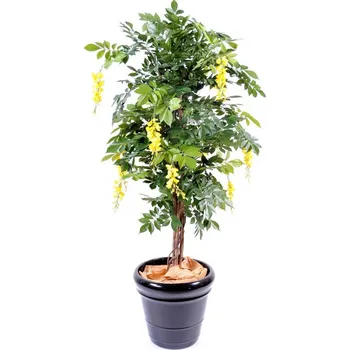 umělá květina WISTERIA MULTI TREE YELLOW, 150cm (Luxusní kvetoucí umělý strom)