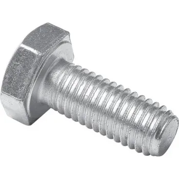 Šroub KP DIN-933 M10x25 - šroub se šestihrannou hlavou, galvanicky pozinkovaná ocel třídy 8.8