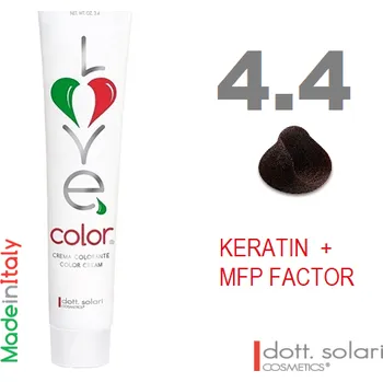Barva na vlasy Love me Color 4.4 (100ml) - profesionální barva na vlasy s keratinem