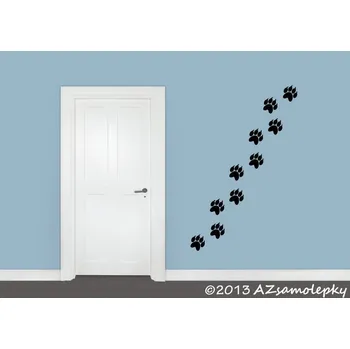 Samolepící dekorace Samolepky na zeď - Psí tlapky - kolekce M (4 x 4 cm)