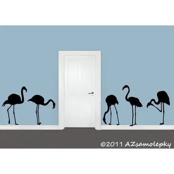 Samolepící dekorace Samolepky na zeď - Plameňáci I - kolekce M