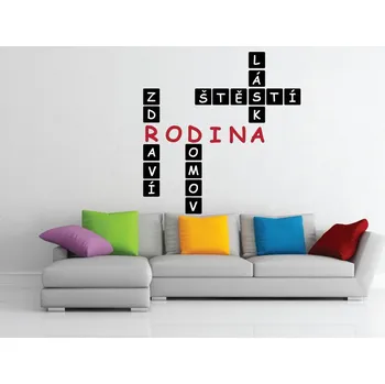 Samolepící dekorace Samolepky na zeď-Nápis-Rodina screble - S (60 x 62 cm)