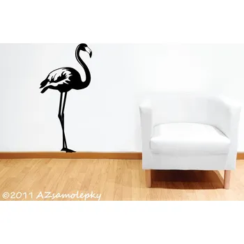 Samolepící dekorace Samolepky na zeď - Plameňák - S (20 x 40 cm)