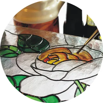 Výtvarná barva ARTEMISS Vitrážní barva na sklo transparentní Vyberte velikost: 110g, Vyberte odstín: 38 hrášková