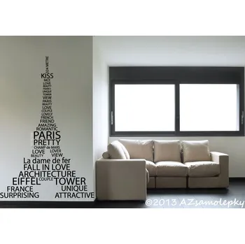 Samolepící dekorace Samolepky na zeď - Eiffel Tower - XL (100 x 150 cm)
