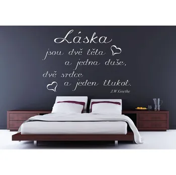 Samolepící dekorace Samolepky na zeď - Citát - Goethe láska - S (60 x 43 cm)