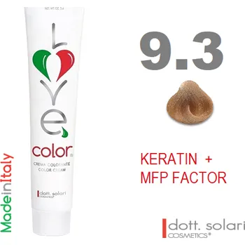 Barva na vlasy Love me Color 9.3 (100ml) - profesionální barva na vlasy s keratinem