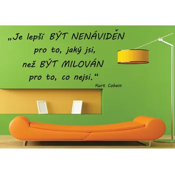 Samolepící dekorace Samolepky na zeď - Citát - Kurt Cobain - S (60 x 30 cm)